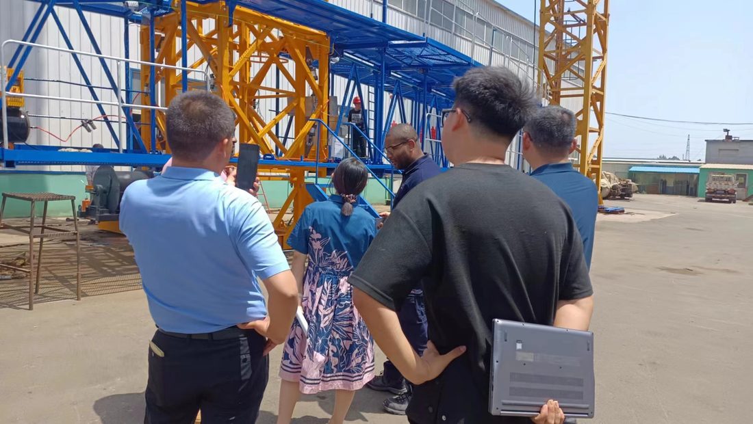 Confirming sensor and camera mounting positions on a custom tower crane structure